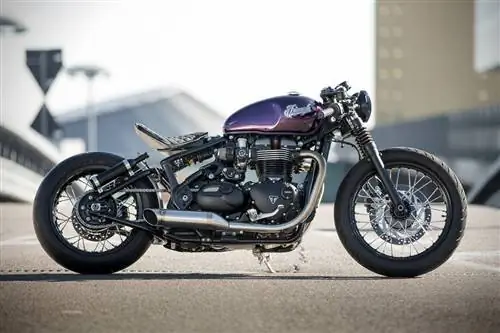 Triumph Bonneville ‘Держись, вперед’ по Дауну & Исчез