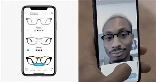 Приложение Warby Parker Virtual Try-On