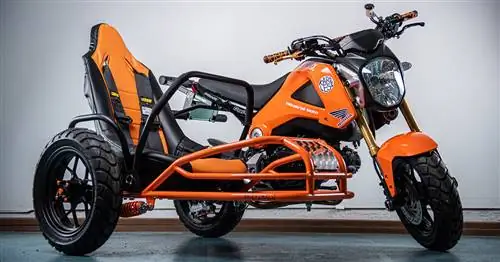 Разделите радость езды с этим мотоциклом с коляской Honda Grom