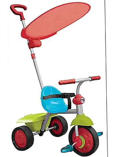 2 -in-1 trike с умной съемной родительской рукояткой, когда маленькие ноги устают, этот трек подходит с 15 месяцев.