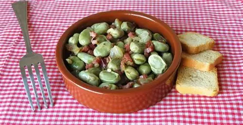 Бобы с иберийской ветчиной