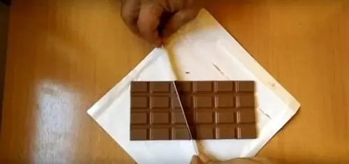 Объяснение трюка с плиткой шоколада