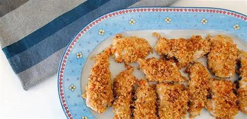 Куриные полоски в кляре из киноа