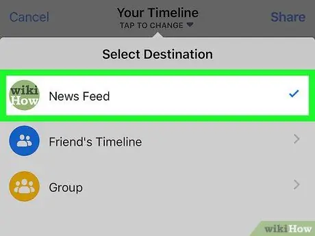Делитесь видео TikTok на Facebook на iPhone или iPad Шаг 6 Делитесь видео TikTok на Facebook на iPhone или iPad Шаг 6