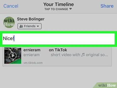 Делитесь видео TikTok на Facebook на iPhone или iPad Шаг 7 Делитесь видео TikTok на Facebook на iPhone или iPad Шаг 7