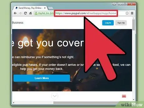 Настройка учетной записи PayPal Шаг 1