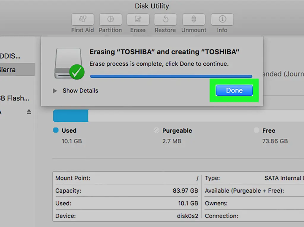 Как отформатировать USB-накопитель на Mac