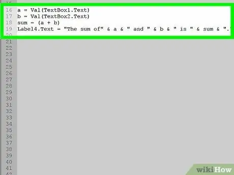 Добавьте два числа в Visual Basic. NET, шаг 5 Добавьте два числа в Visual Basic. NET, шаг 5