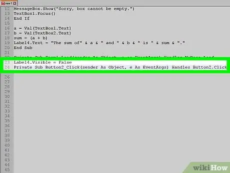 Добавьте два числа в Visual Basic. NET, шаг 9 Добавьте два числа в Visual Basic. NET, шаг 9