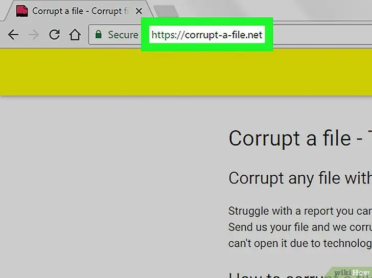 Повредить файл умышленно с помощью Corrupt a File. Net Шаг 2 Повредить файл умышленно с помощью Corrupt a File. Net Шаг 2