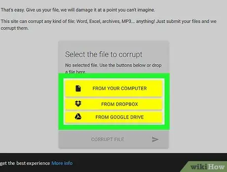 Повредить файл умышленно с помощью Corrupt a File. Net Шаг 3 Повредить файл умышленно с помощью Corrupt a File. Net Шаг 3