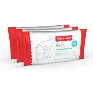 Набор детских влажных полотенец Fisher-Price - Фото: Disclosure/Netfarma Набор детских влажных полотенец Fisher-Price - Фото: Disclosure/Netfarma