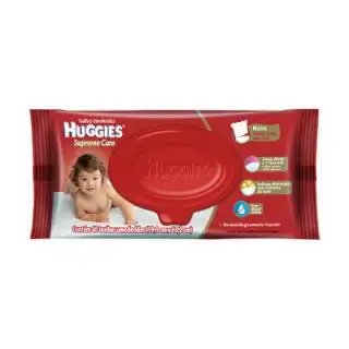 Влажные салфетки Huggies Supreme Care - Фото: Disclosure/Netfarma Влажные салфетки Huggies Supreme Care - Фото: Disclosure/Netfarma