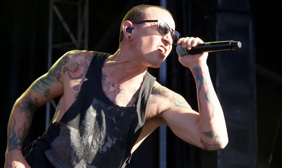 Честер Беннингтон с пилотами Stone Temple на Aftershock 25.10.15
