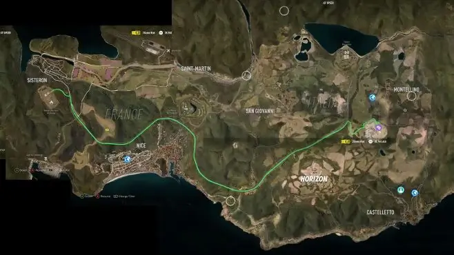Полная карта Forza Horizon 2 была раскрыта заранее
