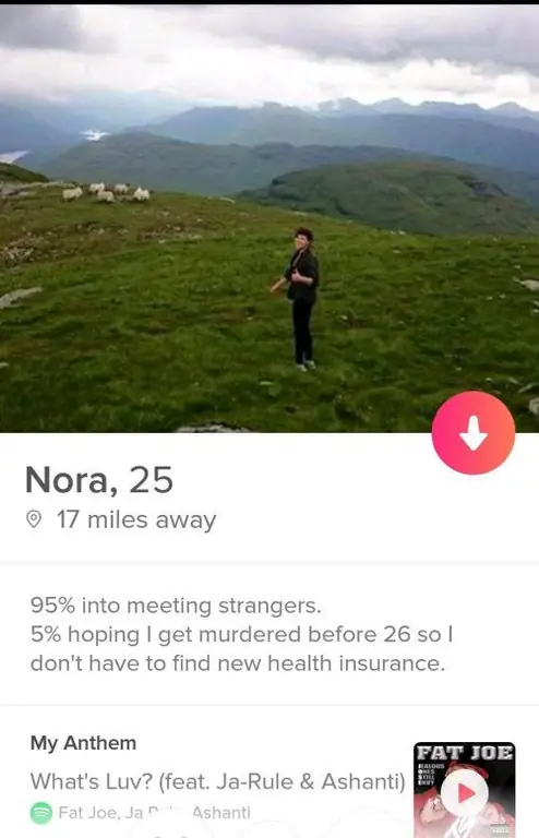 Забавные биографии Tinder найдены в сети