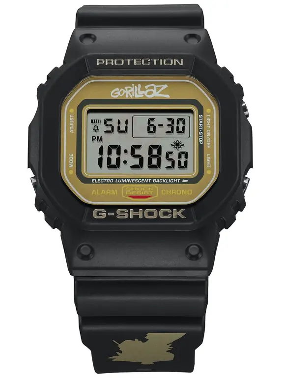 Крупный план коллаборации 2-D Casio G-Shock x Gorillaz Крупный план коллаборации 2-D Casio G-Shock x Gorillaz