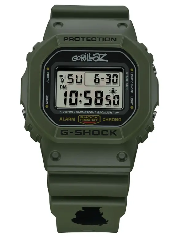 Крупный план коллаборации Casio G-Shock x Gorillaz Мёрдока Крупный план коллаборации Casio G-Shock x Gorillaz Мёрдока