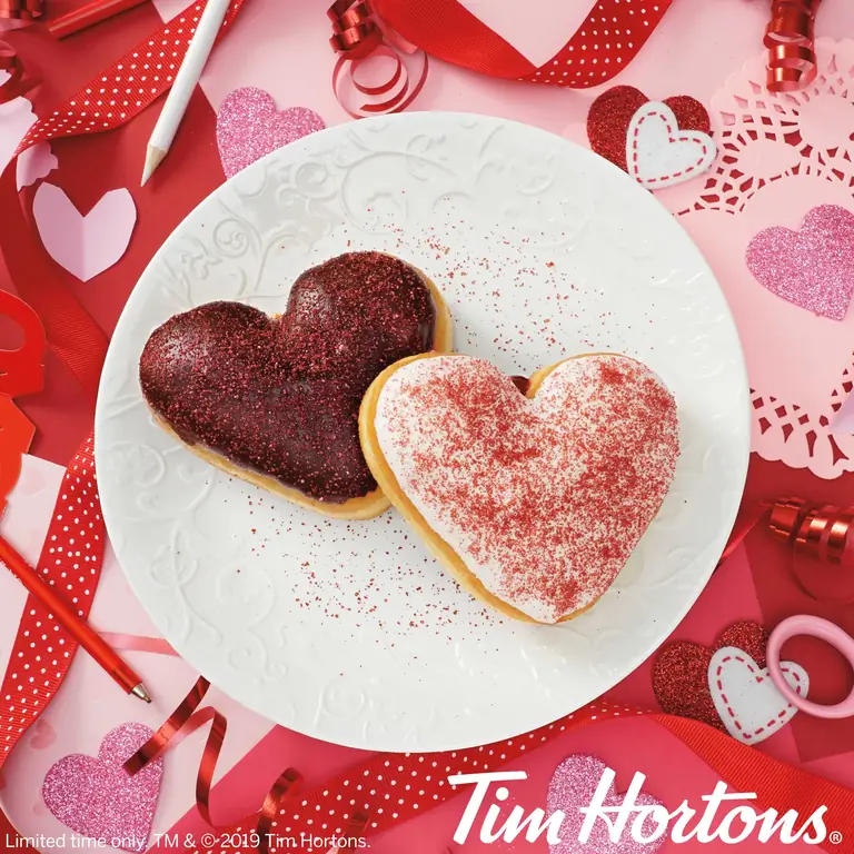 Пончики Тома Хортона Be Mine ко Дню святого Валентина Пончики Тома Хортона Be Mine ко Дню святого Валентина