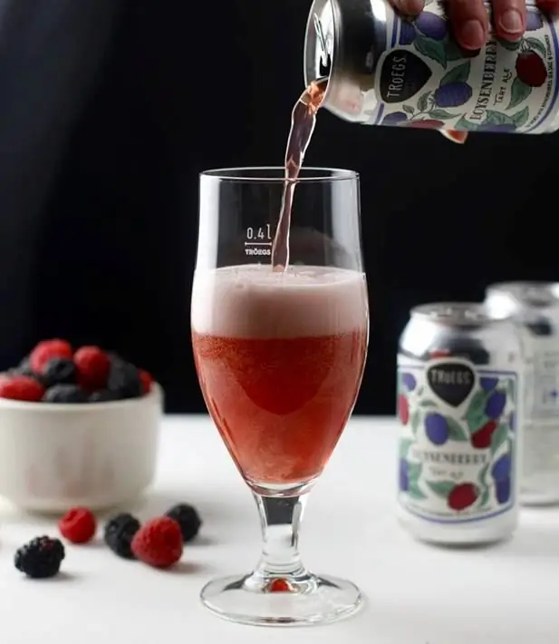 Troegs Boysenberry Tart Ale и лосось на гриле Troegs Boysenberry Tart Ale и лосось на гриле