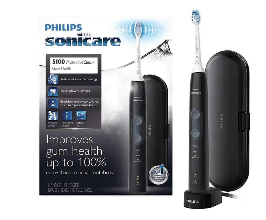 Электрическая зубная щетка Philips Sonicare ProtectiveClean 5100 с аккумулятором Электрическая зубная щетка Philips Sonicare ProtectiveClean 5100 с аккумулятором
