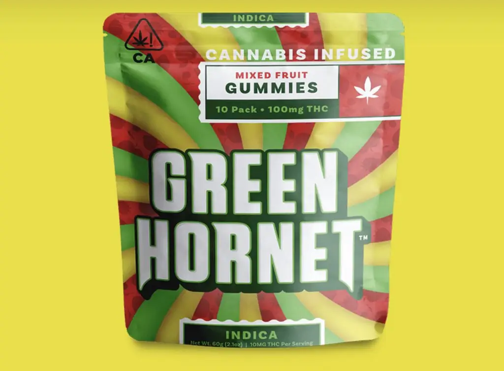 Жевательные конфеты Green Hornet Indica со смешанными фруктами Жевательные конфеты Green Hornet Indica со смешанными фруктами