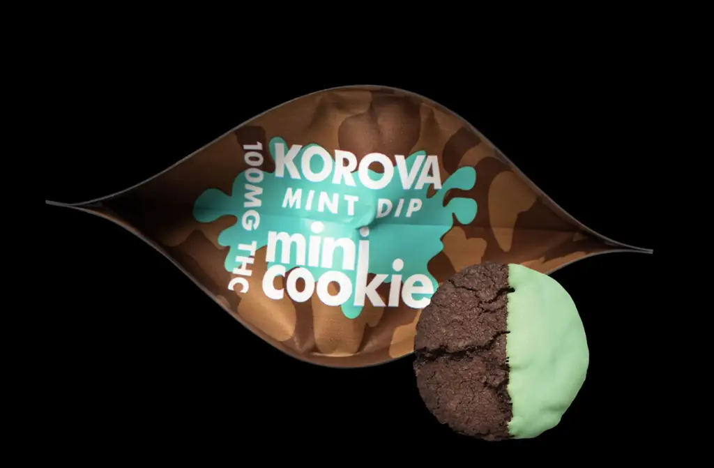 Мятное печенье Korova Dip Cookie 100 мг ТГК Мятное печенье Korova Dip Cookie 100 мг ТГК
