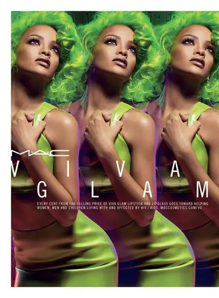 Рианна с зелеными волосами - Viva Glam Рианна с зелеными волосами - Viva Glam
