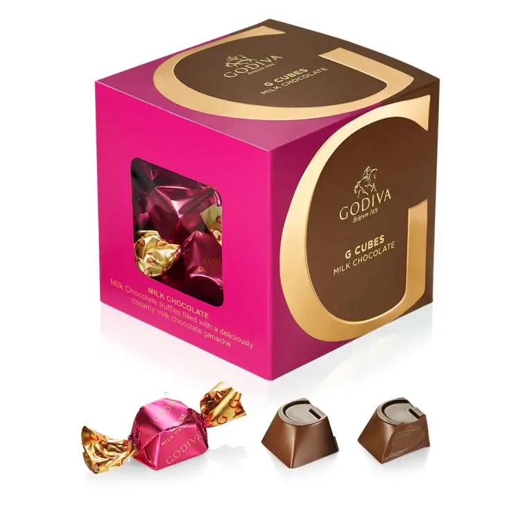 Пробник GODIVA G Cubes в молочном шоколаде Пробник GODIVA G Cubes в молочном шоколаде