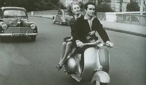 Винтажный парный скутер 1960-х годов Веспа. Винтажный парный скутер 1960-х годов Веспа.