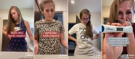 Эмоциональное вирусное видео, в котором после нескольких месяцев отрицательных тестов на беременность наконец пришли положительные