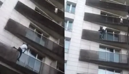Герой, который поднялся на четыре этажа, чтобы спасти ребенка