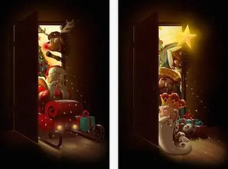 SantApp, отличное приложение, воссоздающее визит Санта-Клауса или трех волхвов в вашей гостиной