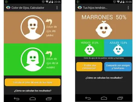 «Baby Eye Color»: приложение для Android, чтобы узнать цвет глаз вашего ребенка