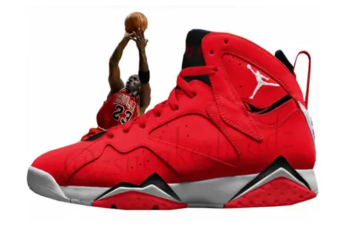Air Jordan 7 «University Red», вдохновленный MJ Fadeaway