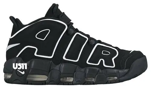 Nike Air More Uptempo Black White Дата выпуска 2016 г.