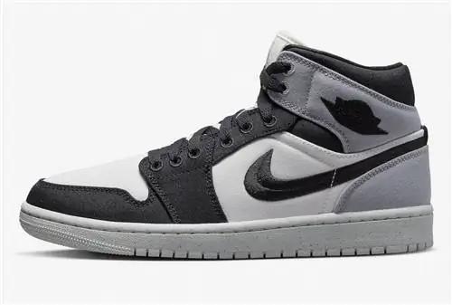 Air Jordan 1 Mid SE Canvas Light Steel Grey DV0427-100 Дата выхода сбоку Air Jordan 1 Mid SE Canvas Light Steel Grey DV0427-100 Дата выхода сбоку