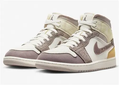 Air Jordan 1 Mid Craft Поверхность «наизнанку» в земляных тонах