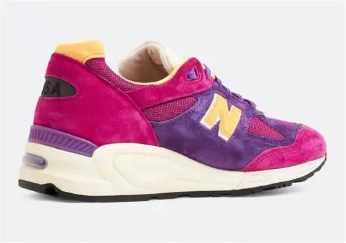 New Balance 990v2 Сделано в США Розовый Фиолетовый M990PY2 Дата выпуска Каблук New Balance 990v2 Сделано в США Розовый Фиолетовый M990PY2 Дата выпуска Каблук