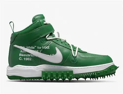 Off-White x Nike Air Force 1 Mid Pine Green DR0500-300 Дата выпуска Цена Off-White x Nike Air Force 1 Mid Pine Green DR0500-300 Дата выпуска Цена