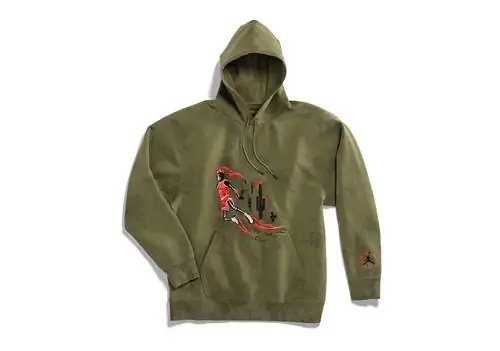Трэвис Скотт Air Jordan Washed Suedy Hoody Olive Трэвис Скотт Air Jordan Washed Suedy Hoody Olive