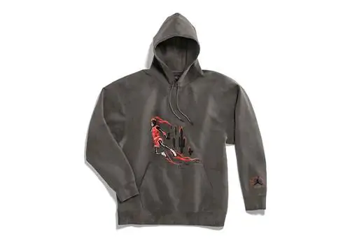 Трэвис Скотт Air Jordan Washed Suedy Hoody Grey Трэвис Скотт Air Jordan Washed Suedy Hoody Grey