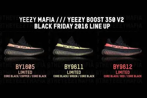 Три расцветки YEEZY Boost 350 V2 выйдут в Черную пятницу